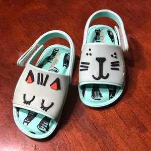 Mini Melissa mint cat sandals toddlers 6